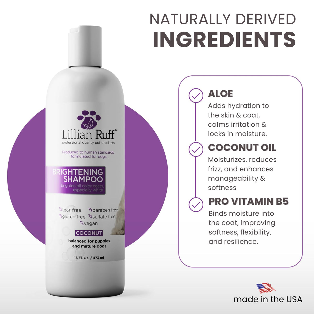 Brightening Dog Shampoo with Aloe & Provitamin B5 16oz L82339