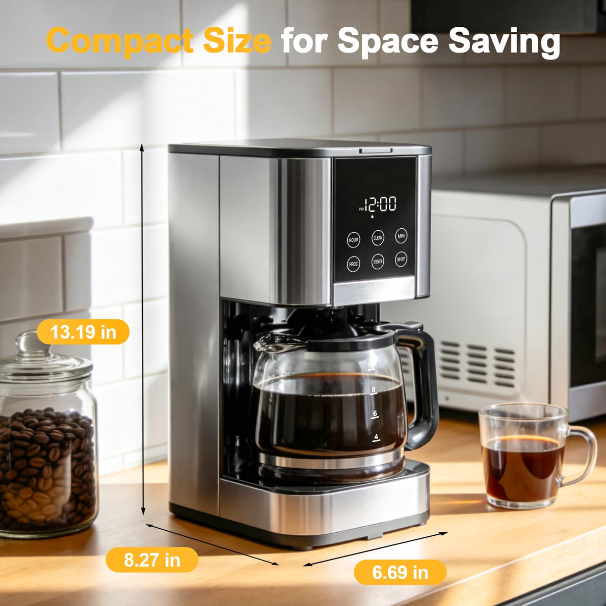 10 Cup Programmable Drip Coffee Maker with Glass Carafe N14699