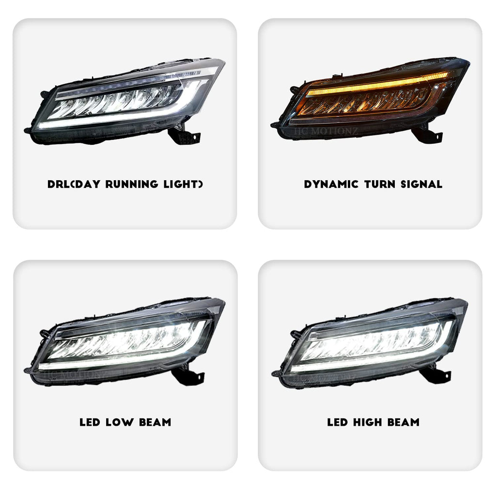 Headlights For Honda Accord 2008-2012, Driver and Passenger Side (Pair) N37672