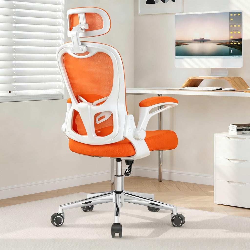 Ergonomic Breathable Mesh Office Chair with Flip-Up Arms A197067