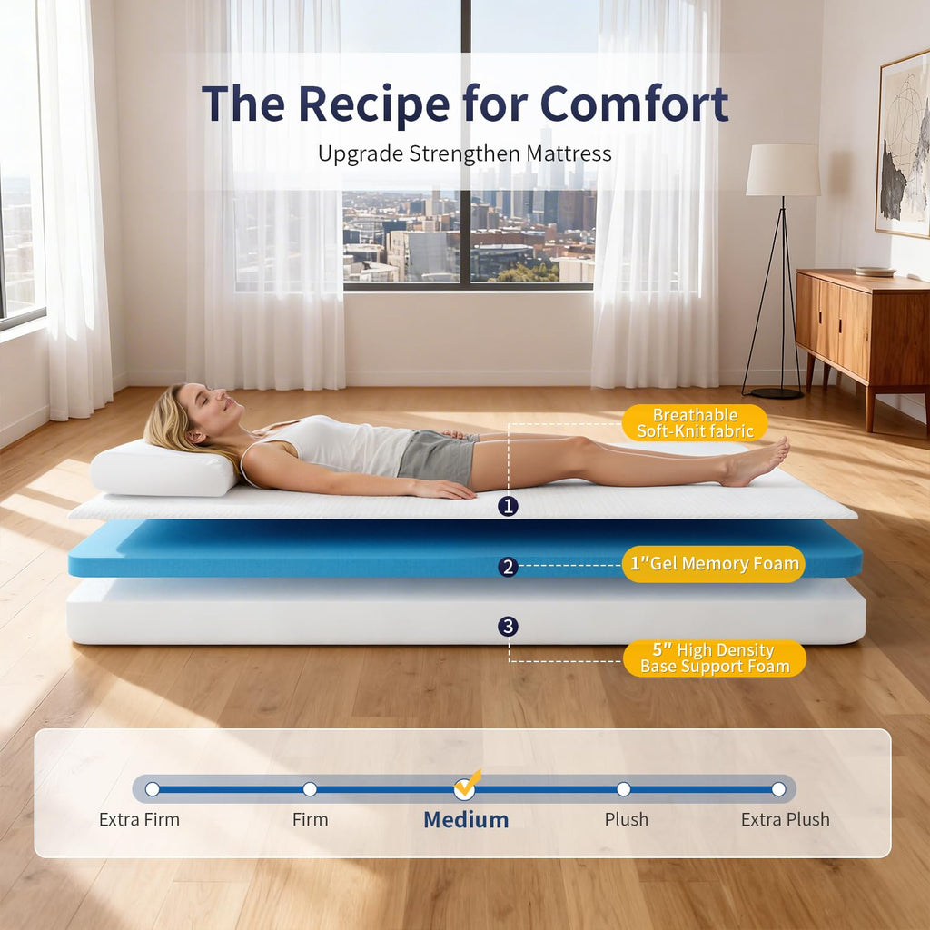 6 Inch Twin Gel Memory Foam Mattress H99535
