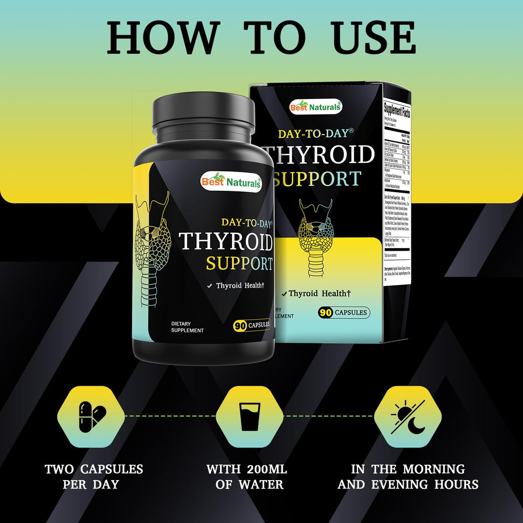 90 Vegetable Capsules Thyroid Support Supplement W807177
