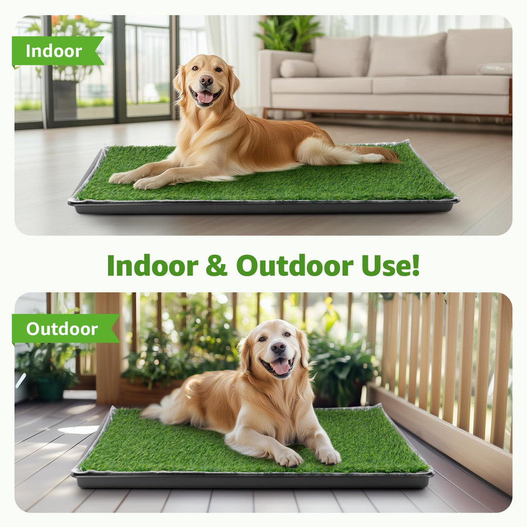 Large Dog Grass Pad with Tray 35x23in A937