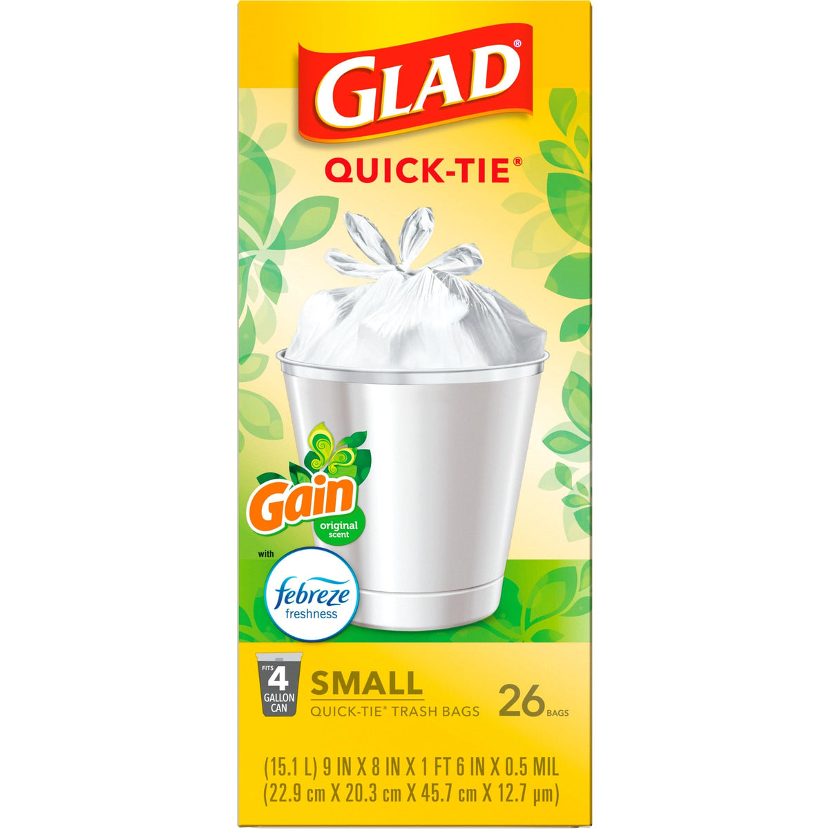 4 Gal 26 Count Trash Bags Pack of 6 W77540