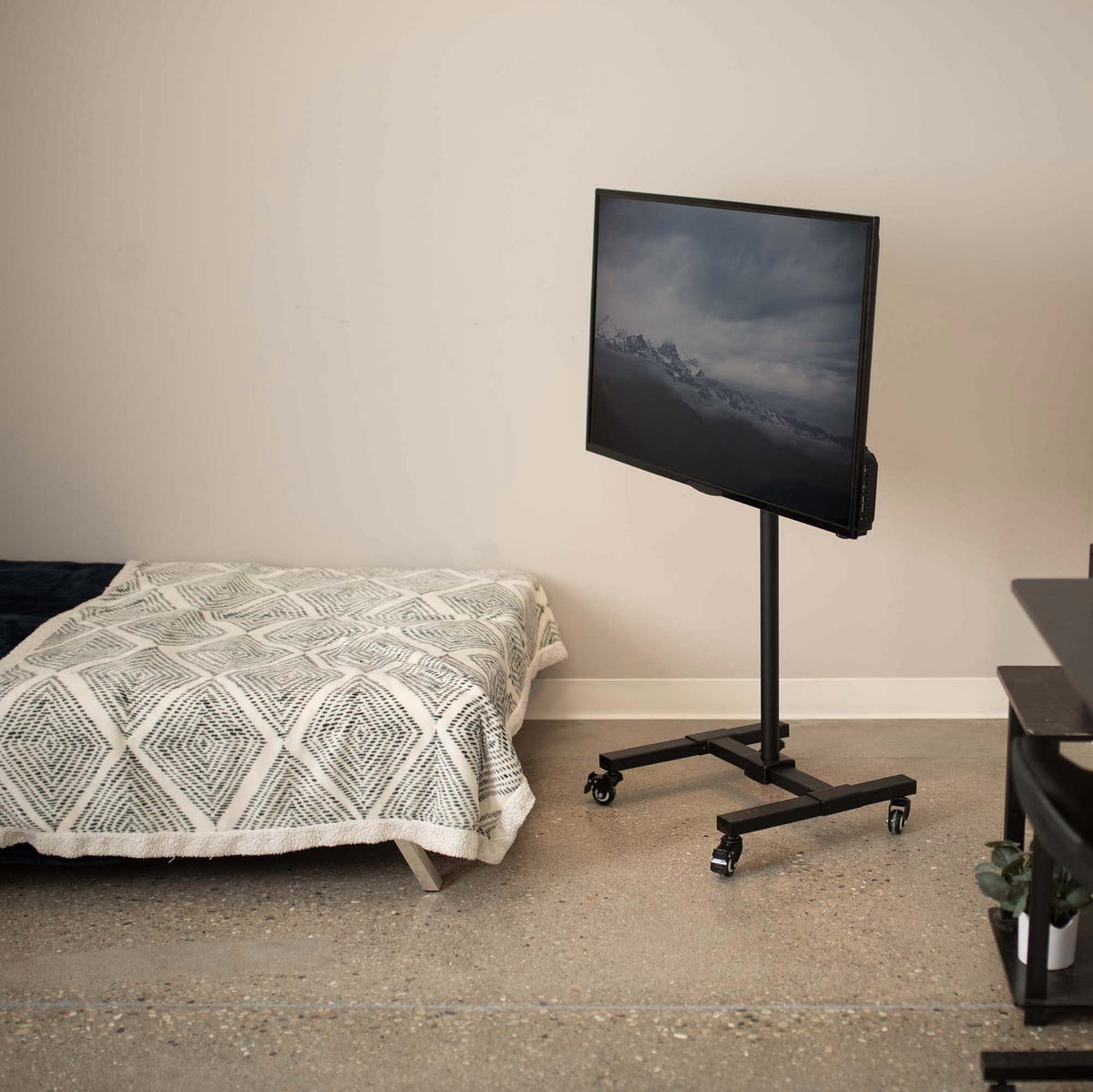 Black Rolling TV Cart for 13 to 50 inch Screens S709999