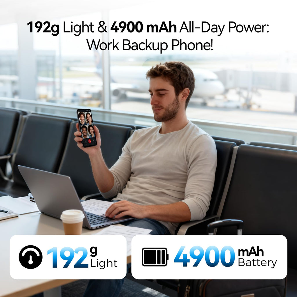Ultra-Light 6.75" Big Screen 4G+64GB 13MP Dual Camera 4900mAh Android 14 Dual SIM Smartphone N433147