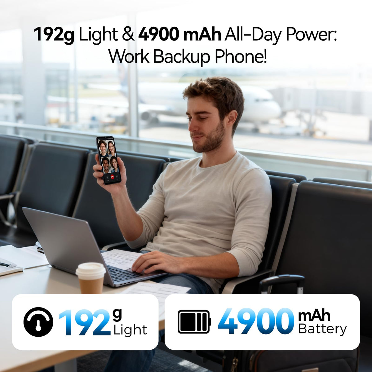 Ultra-Light 6.75" Big Screen 4G+64GB 13MP Dual Camera 4900mAh Android 14 Dual SIM Smartphone N433147
