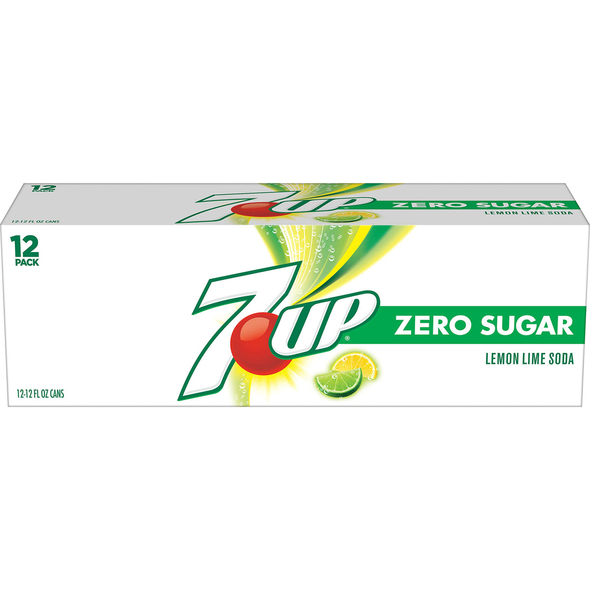 Zero Sugar 7-Up Soda, 12 Oz (Pack of 24) E435