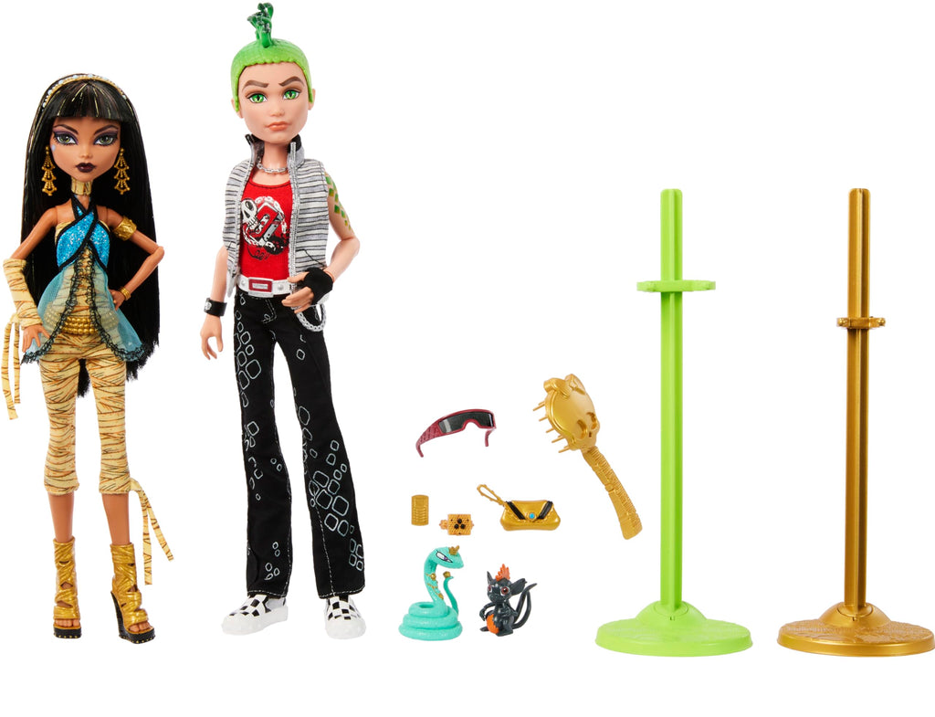 Dolls 2-Pack with Doll Stands, Diaries & Pets I65605