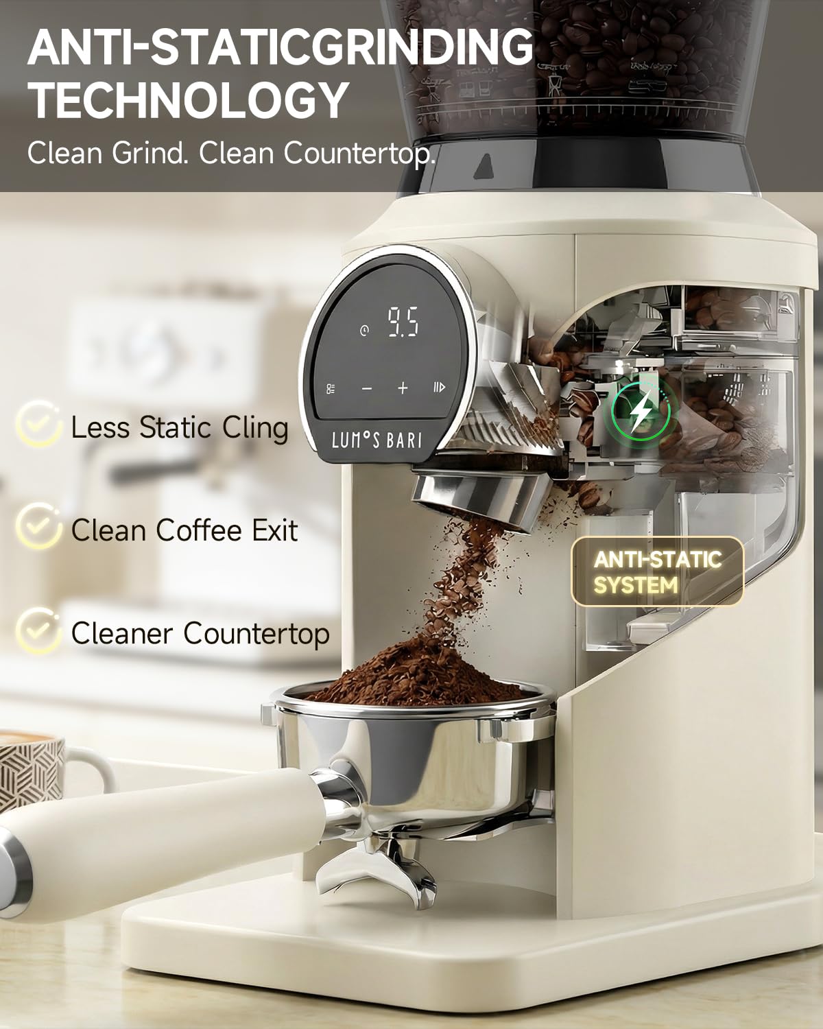 Conical Burr Coffee Grinder, 34 Settings X115