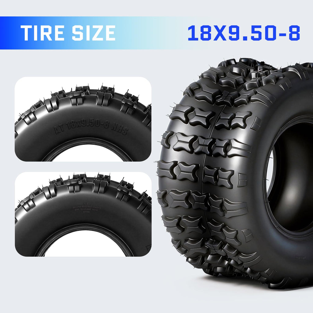 18x9.5-8 All-Terrain ATV/UTV Tires Set of 2 D665047