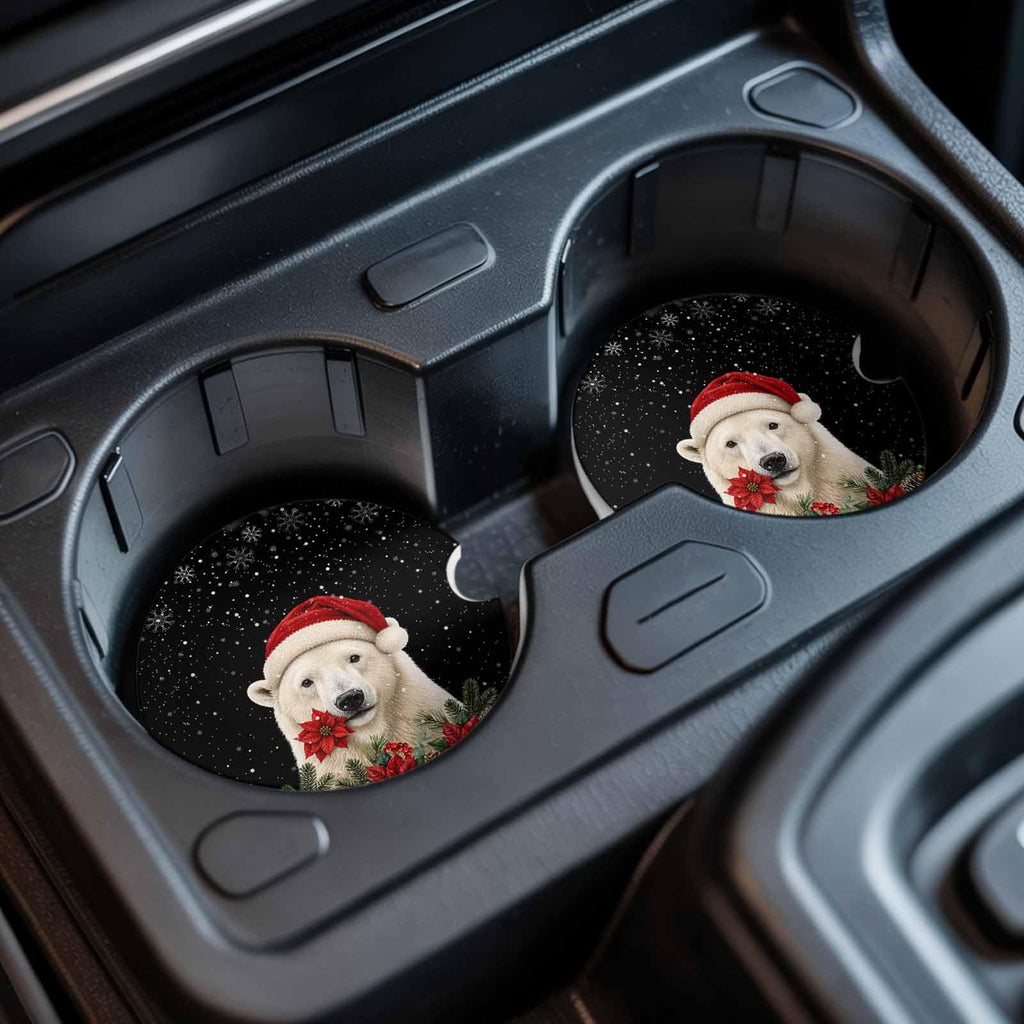 Absorbent Ceramic Stone Car Coasters Set of 2 L645893