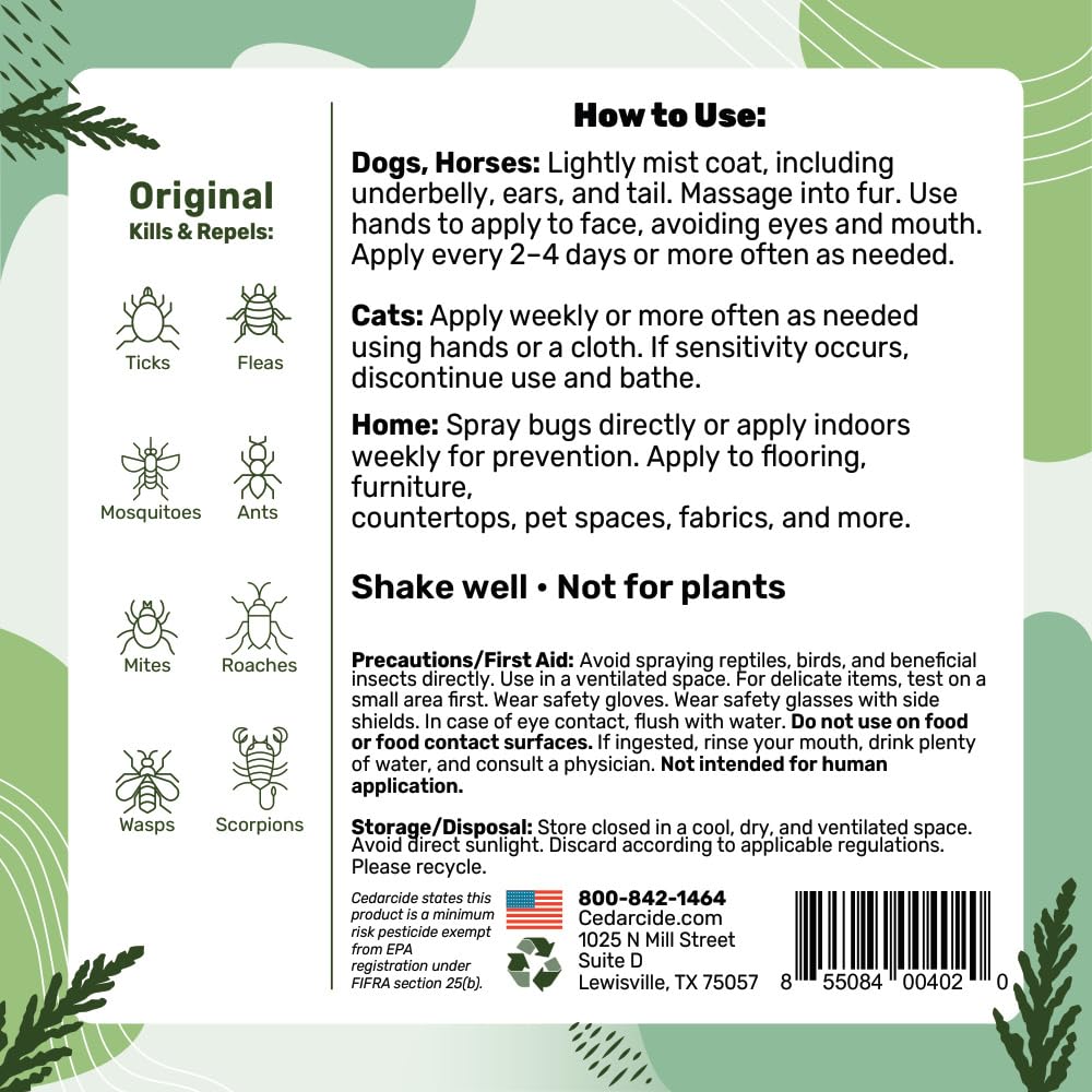 Cedar Oil Bug Spray 32oz V841318