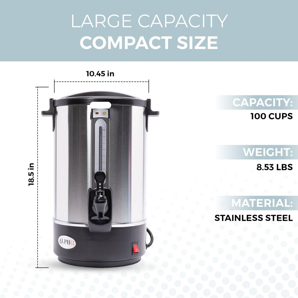 100 Cups Stainless Steel Electric Coffee Urn Q148066