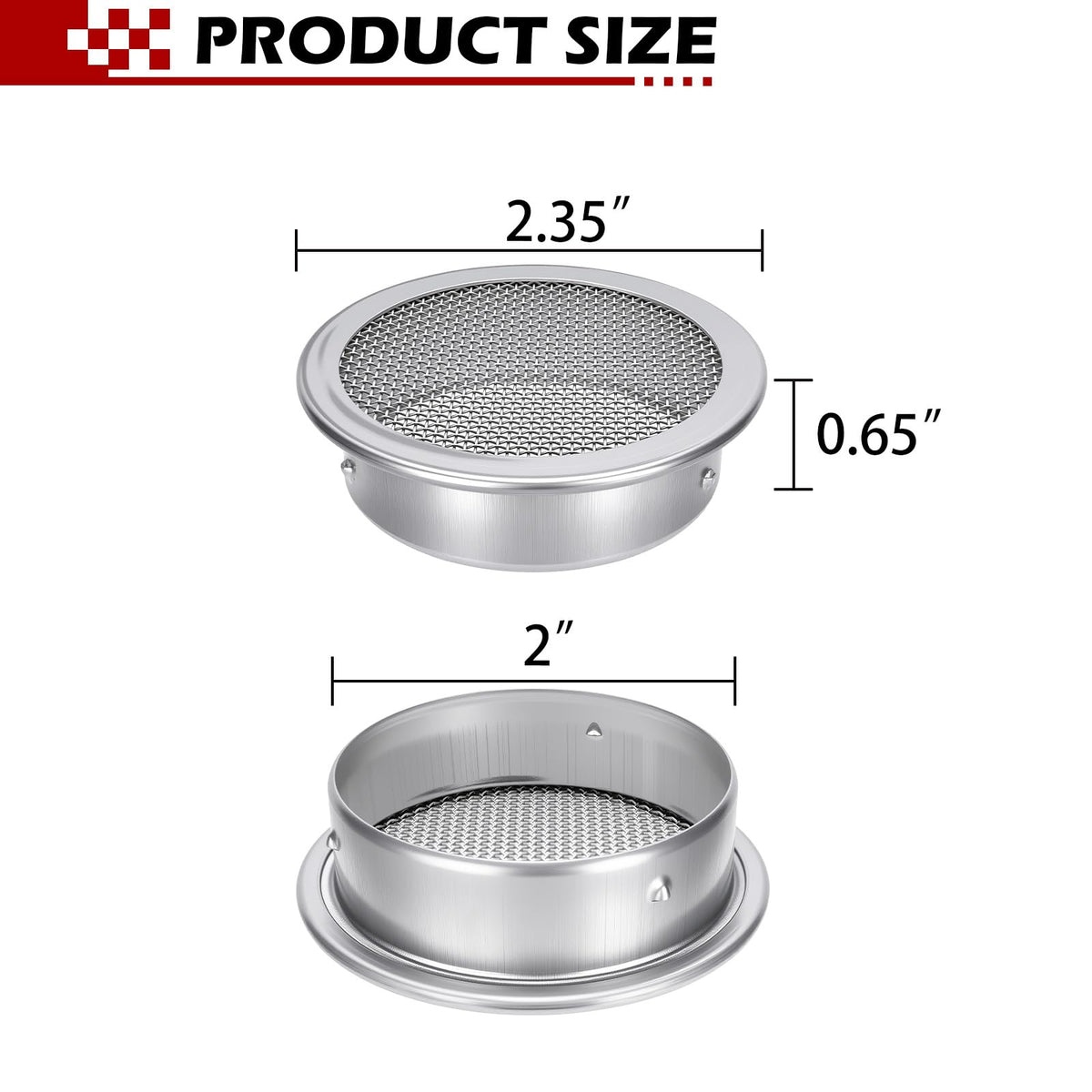 2-Inch Round Open Screen Vent 6 Pack V7950