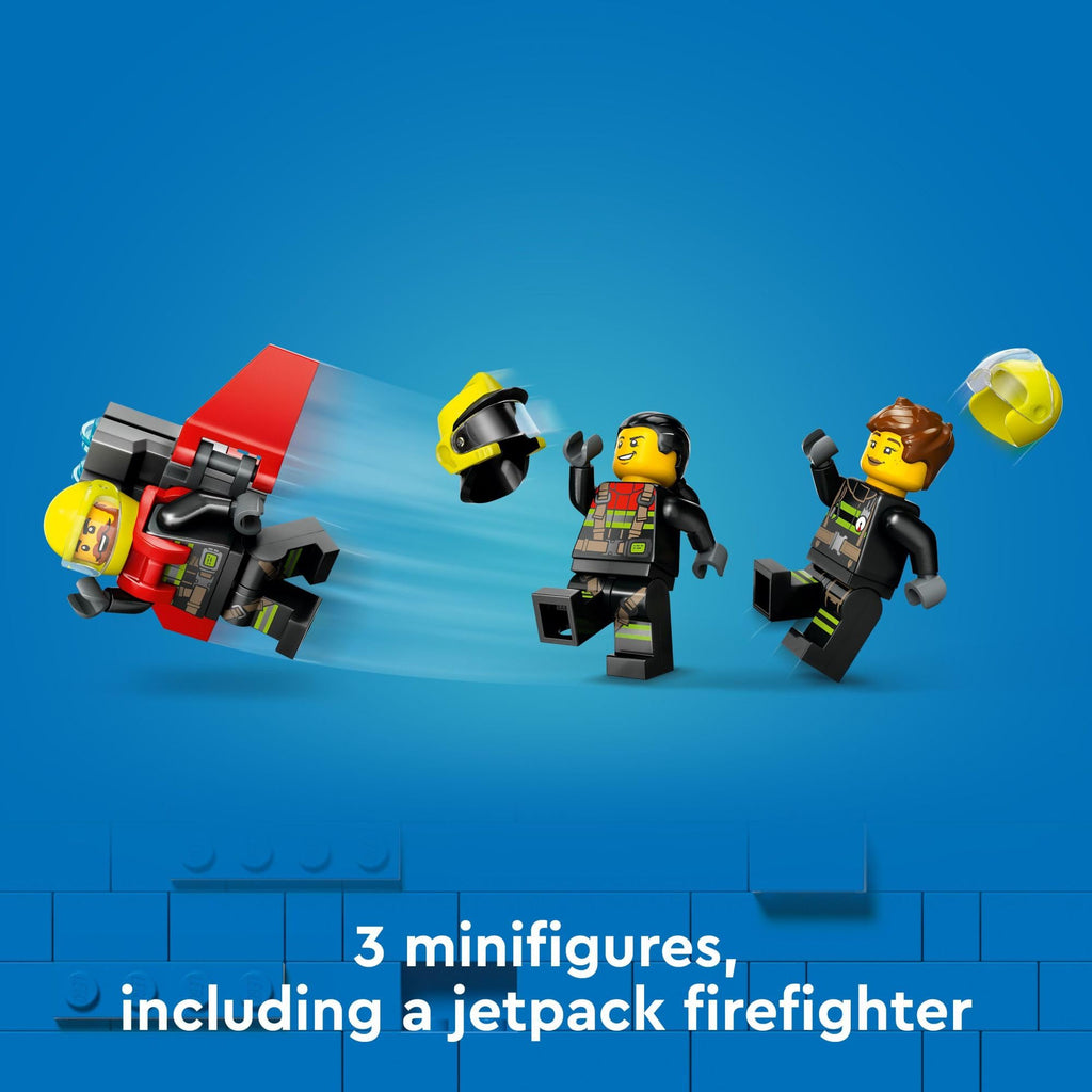 Fire Rescue Plane Toy with 3 Minifigures J88773