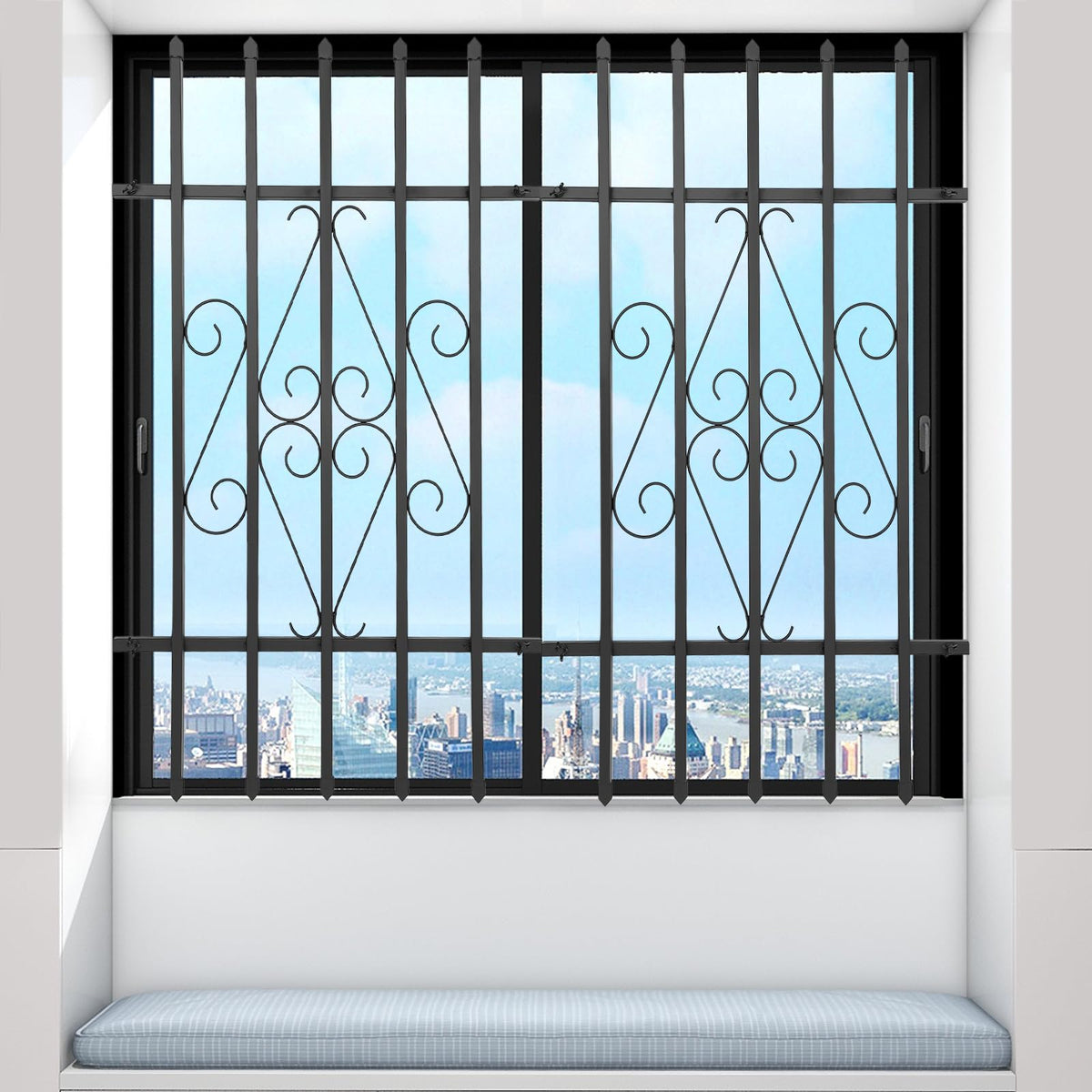 Window Security Bars Rust Resistant 24 x 36in Y759
