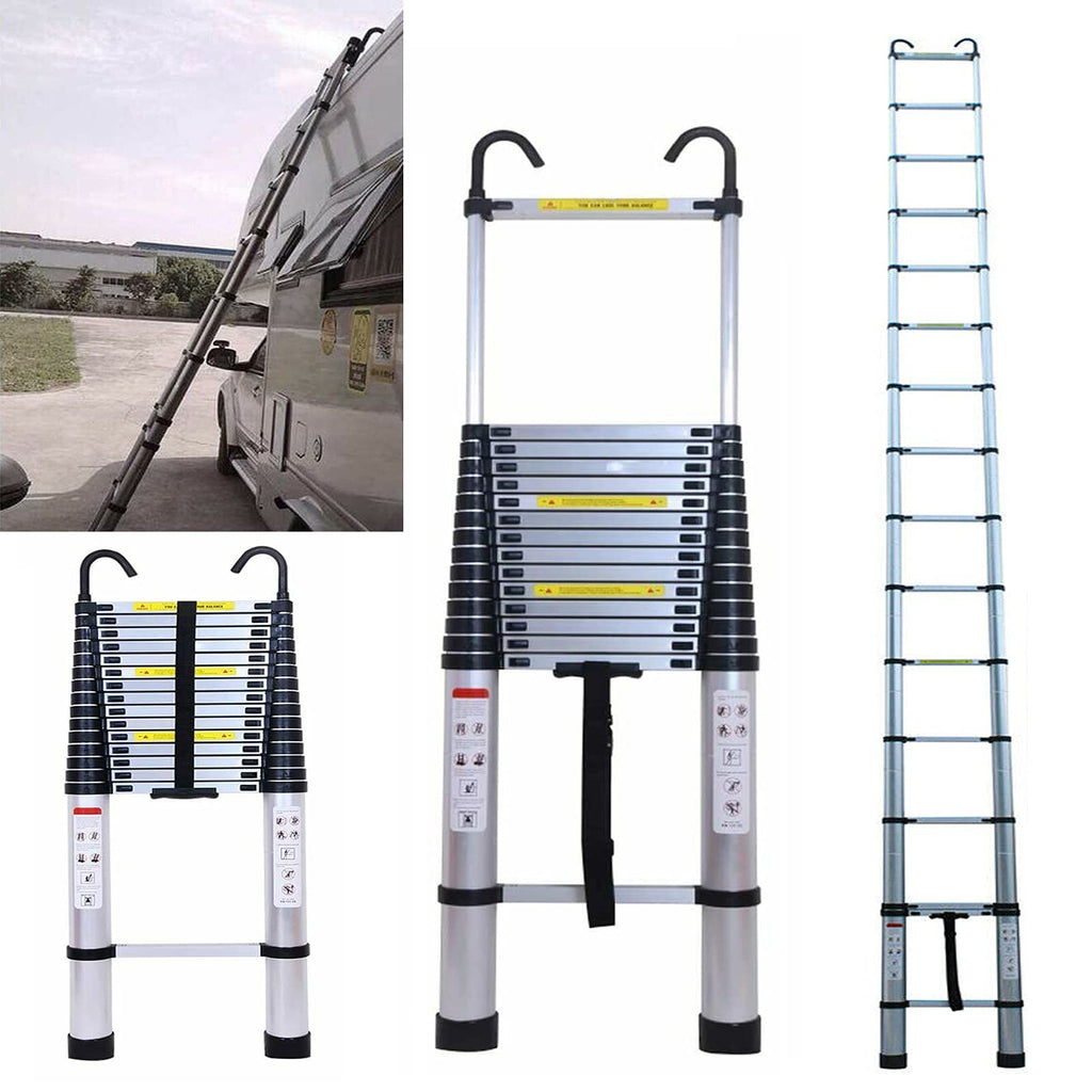Aluminum Telescoping Extension Ladder 330 Lb Capacity T61696