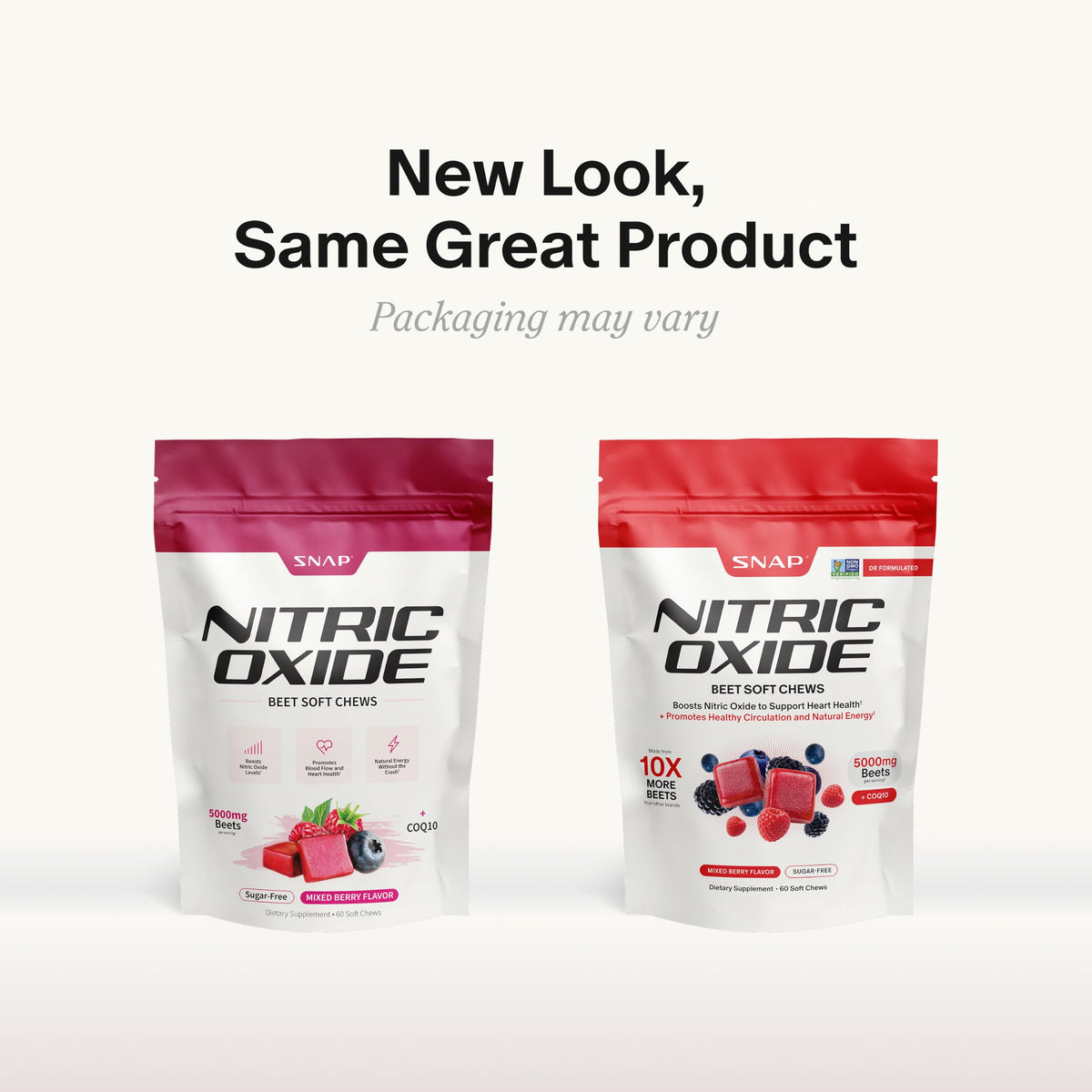 Nitric Oxide Beets Soft Chews + Heart Health Capsules F268