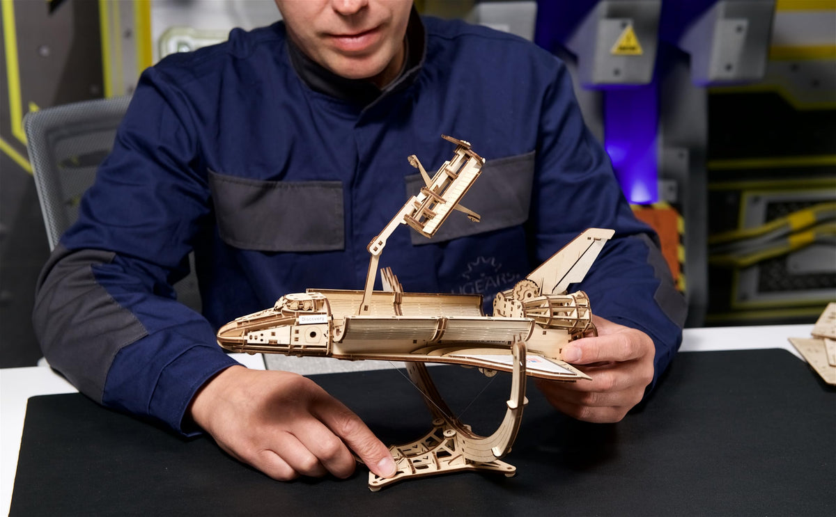 Wooden 3D Puzzle Space Shuttle Model Kit X2136