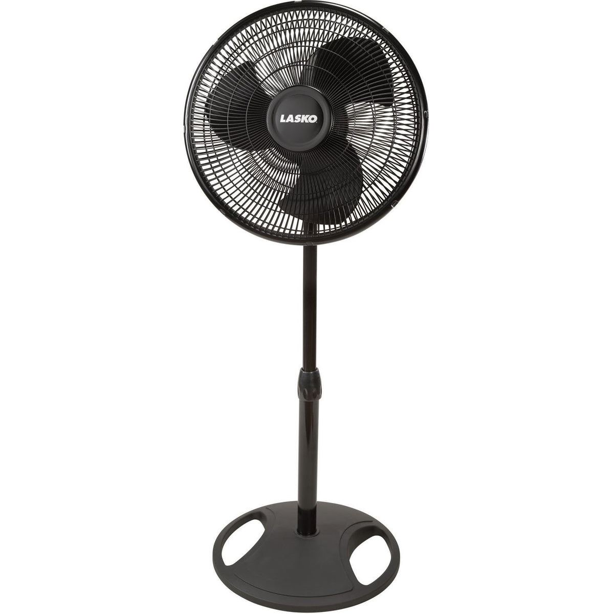 16 Inch Oscillating 3 Speed Pedestal Stand Fan, Black (2 Pack) J738