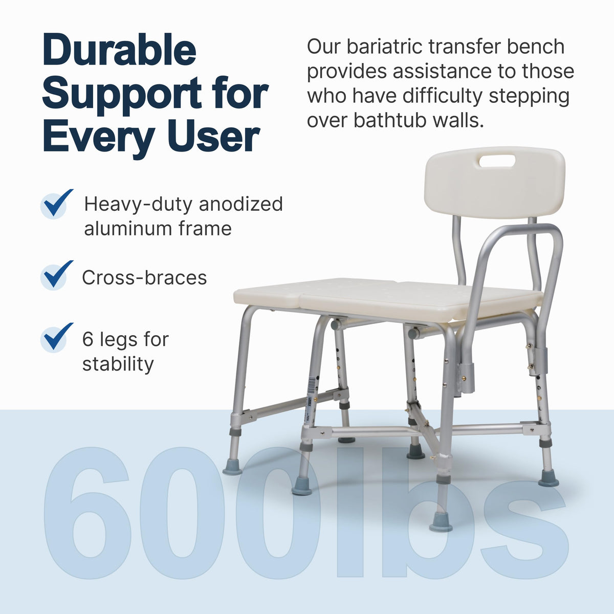 Heavy-Duty Bariatric Tub Transfer Bench I12271