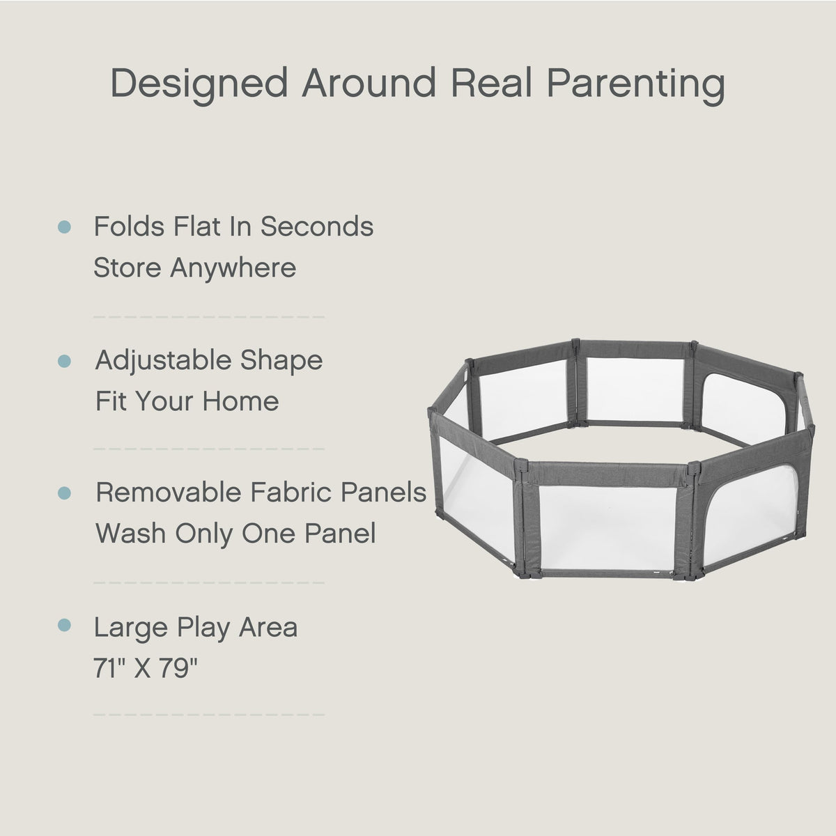 8-Panel Foldable Baby Playpen T48178
