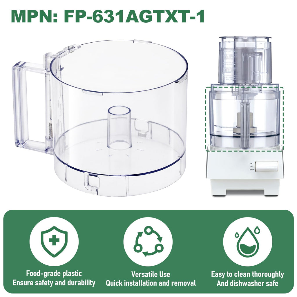Food Processor Work Bowl 7-Cup with 4 Locking Tabs T5614