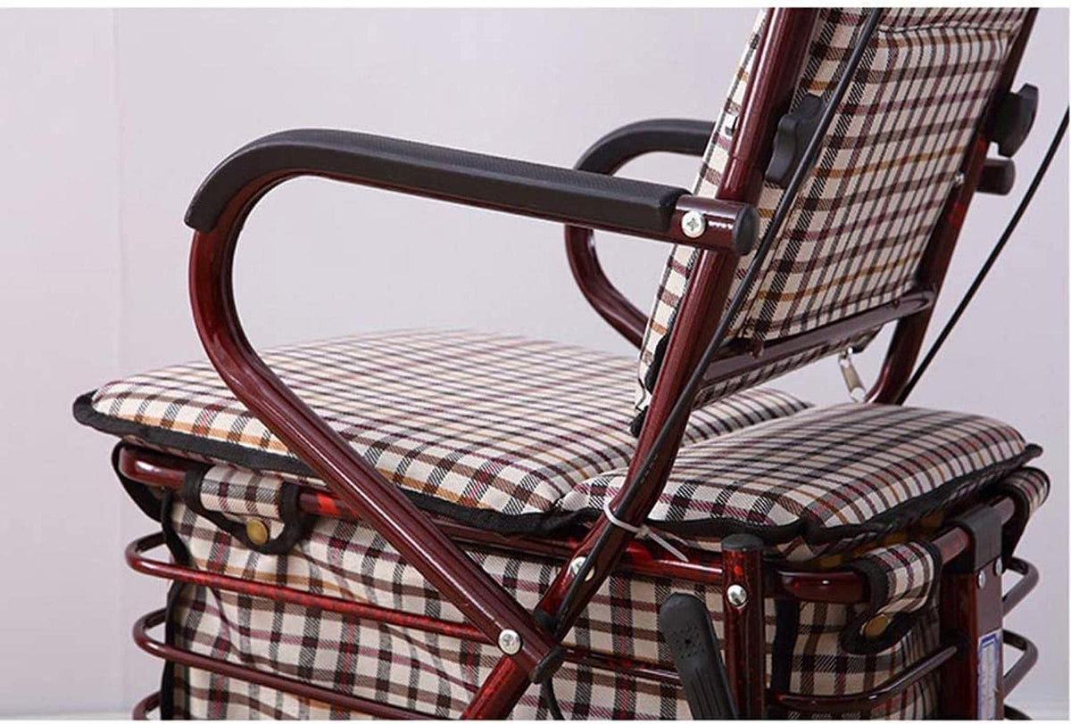 Folding Carbon Steel Rollator Walker Shopping Trolley A370
