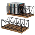 2 Pcs CD Rack Holder, DVD Tower, Tabletop Disc Case Organizer Storage M183