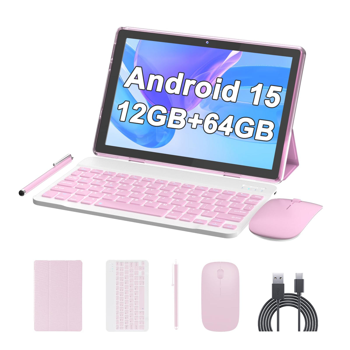 10 Inch Android Tablet with Keyboard 12GB RAM 64GB ROM X48523