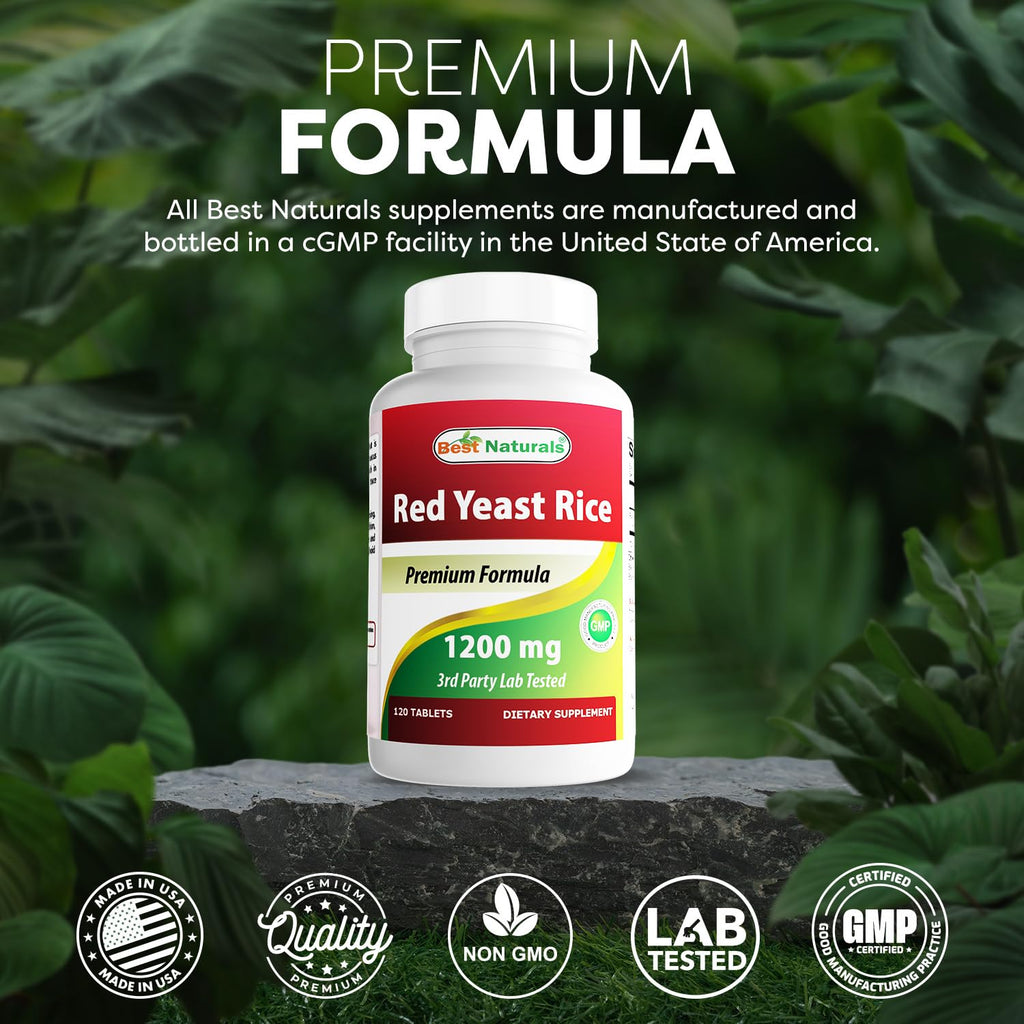 Red Yeast Rice 1200 mg 120 Tablets Pack of 2 C2287