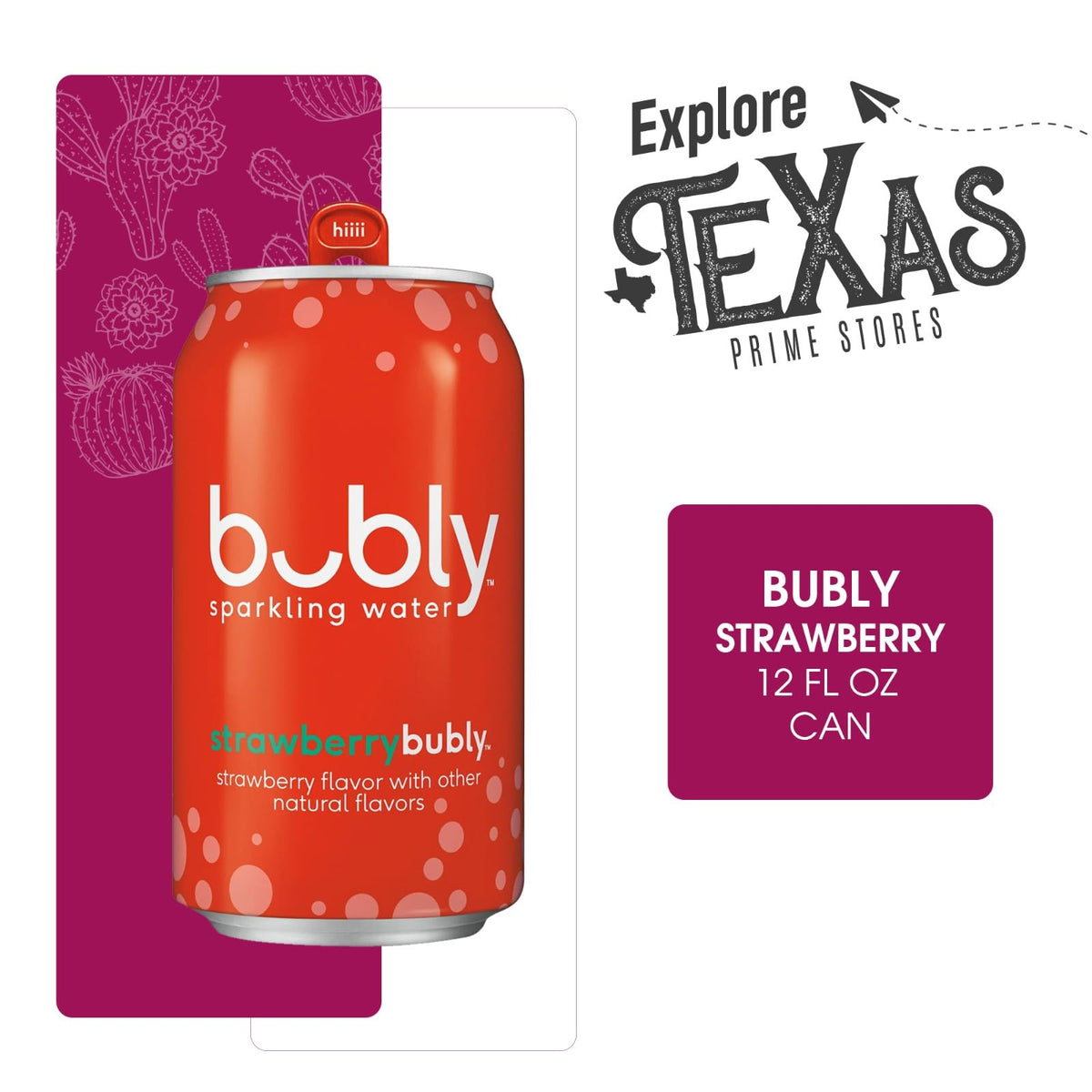 Strawberry Flavored Sparkling Water 12 fl oz Aluminum Can 20-Pack T4512