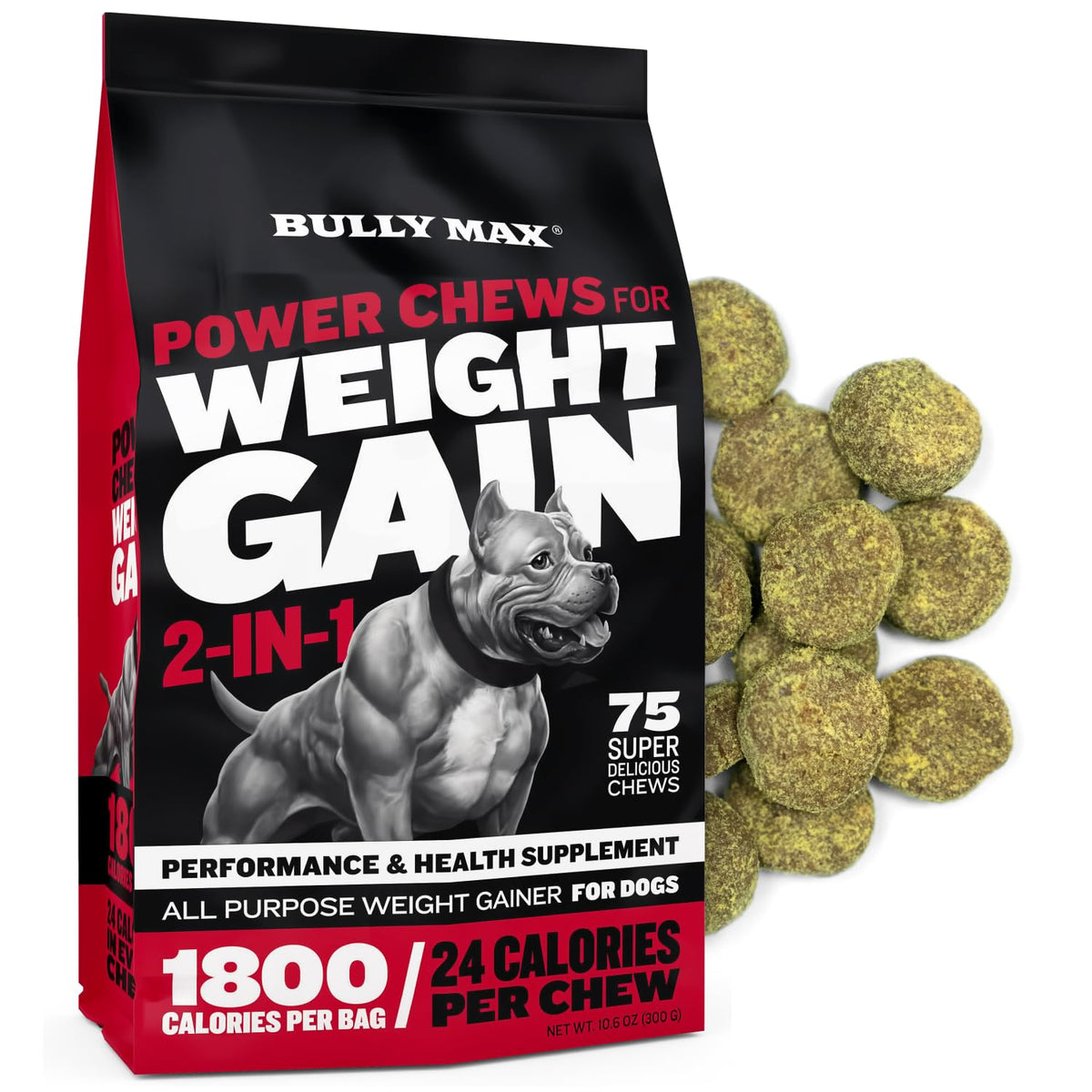 Dog Weight Gainer Chews & Muscle Builder Tablets & Liquid Muscle Builder Supplement V549