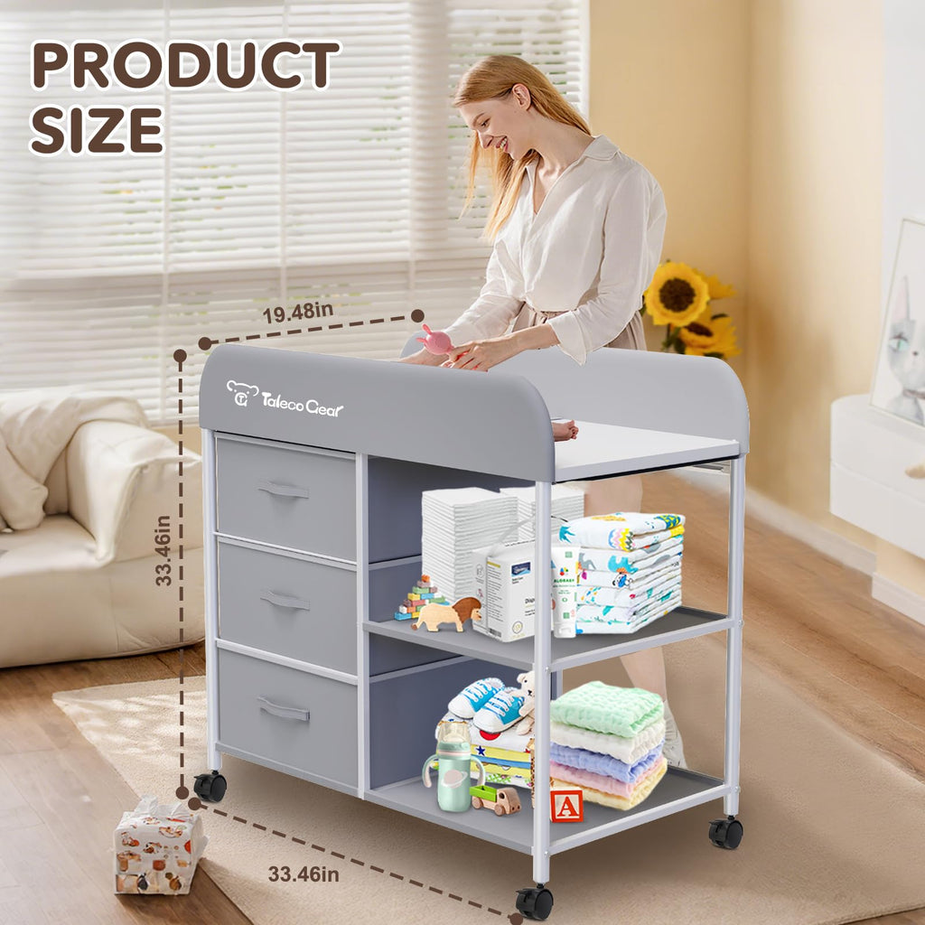 Portable Baby Changing Table with 3 Storage Baskets P317907