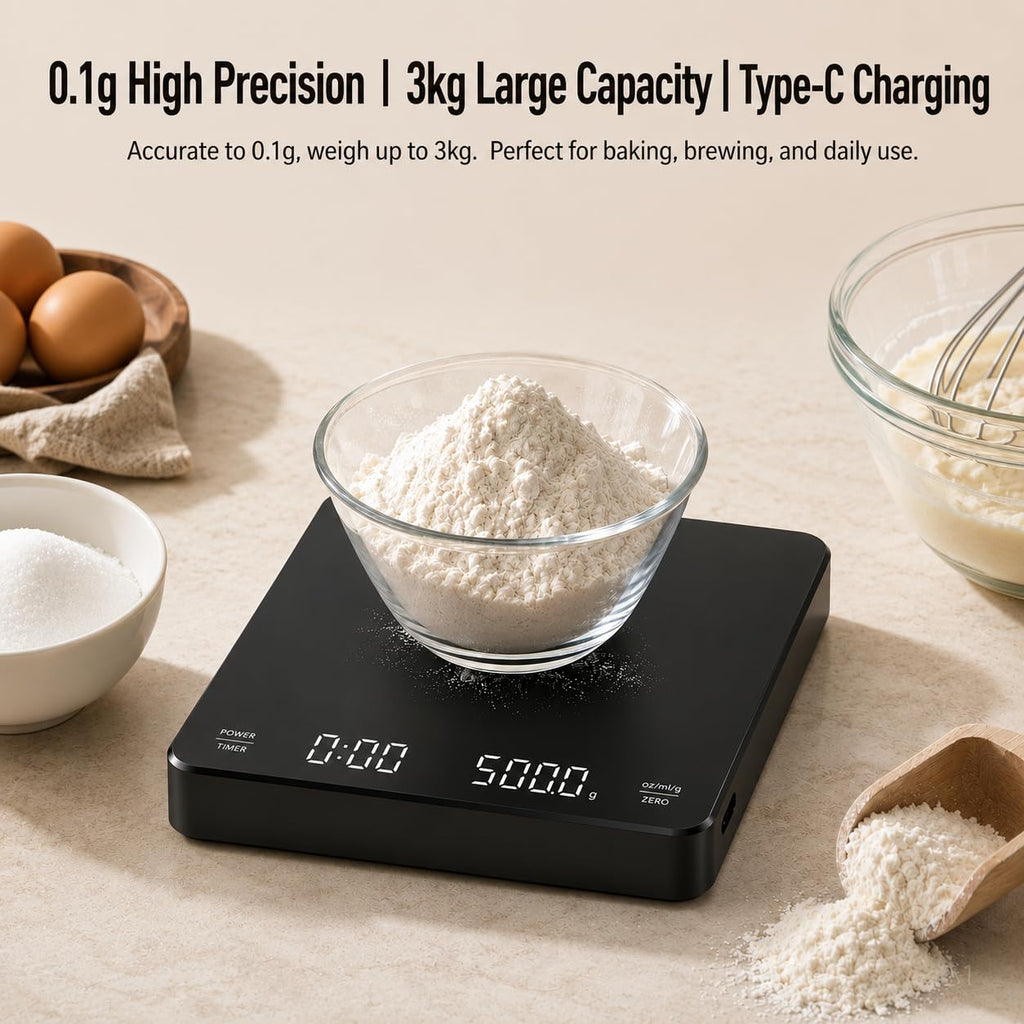 Rechargeable Digital Coffee Scale with Timer M8466