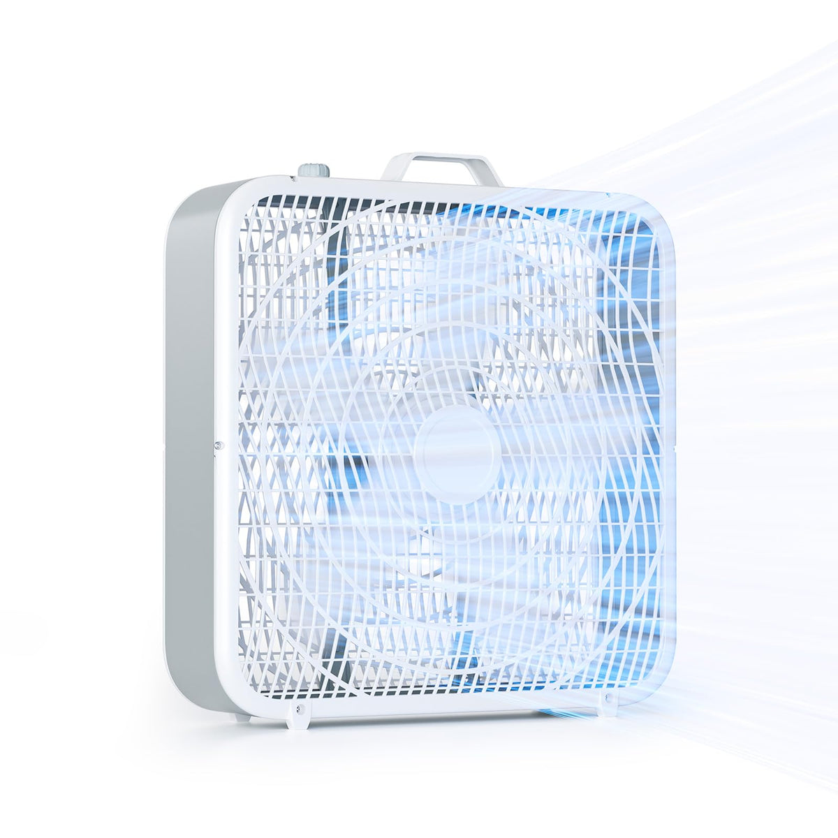 20” Box Floor Fan, 3-Speed White K9325
