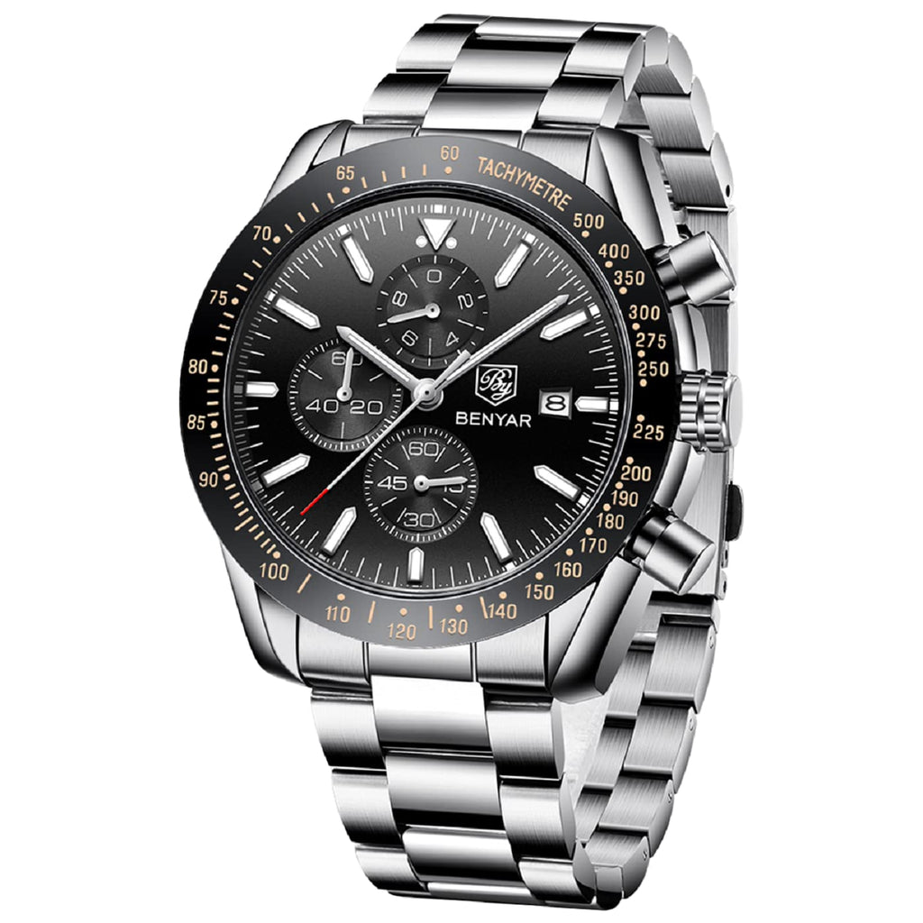 Analog Quartz Chronograph Waterproof Luminous Silicone Strap Watch L903833