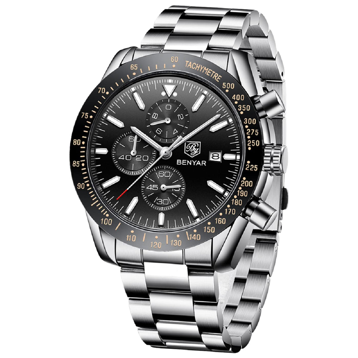 Analog Quartz Chronograph Waterproof Luminous Silicone Strap Watch L903833
