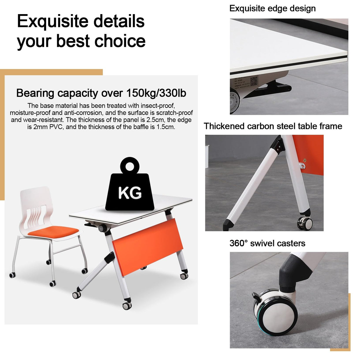 Folding Conference Table with Casters U824440