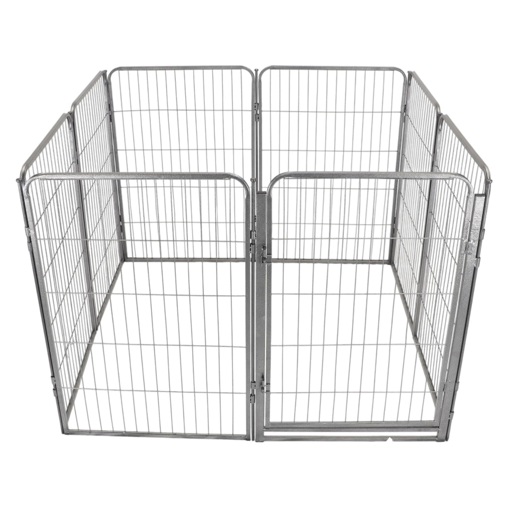 24 inch 8 Panel Portable Grey Metal Pet Playpen K732