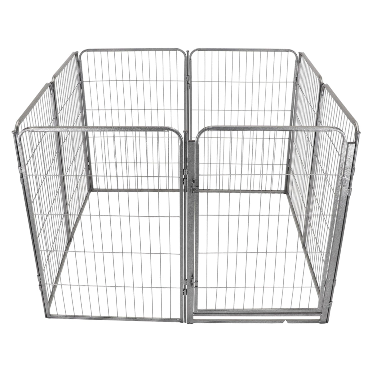 24 inch 8 Panel Portable Grey Metal Pet Playpen K732