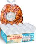 40-45 Gallon Clear Heavy Duty Plastic Trash Bags, 125 Count C834