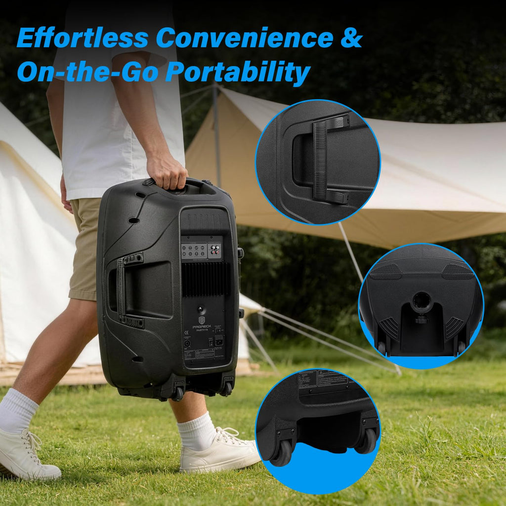 Portable 15-Inch 2000 Watt 2-Way Powered PA Speaker System U815020