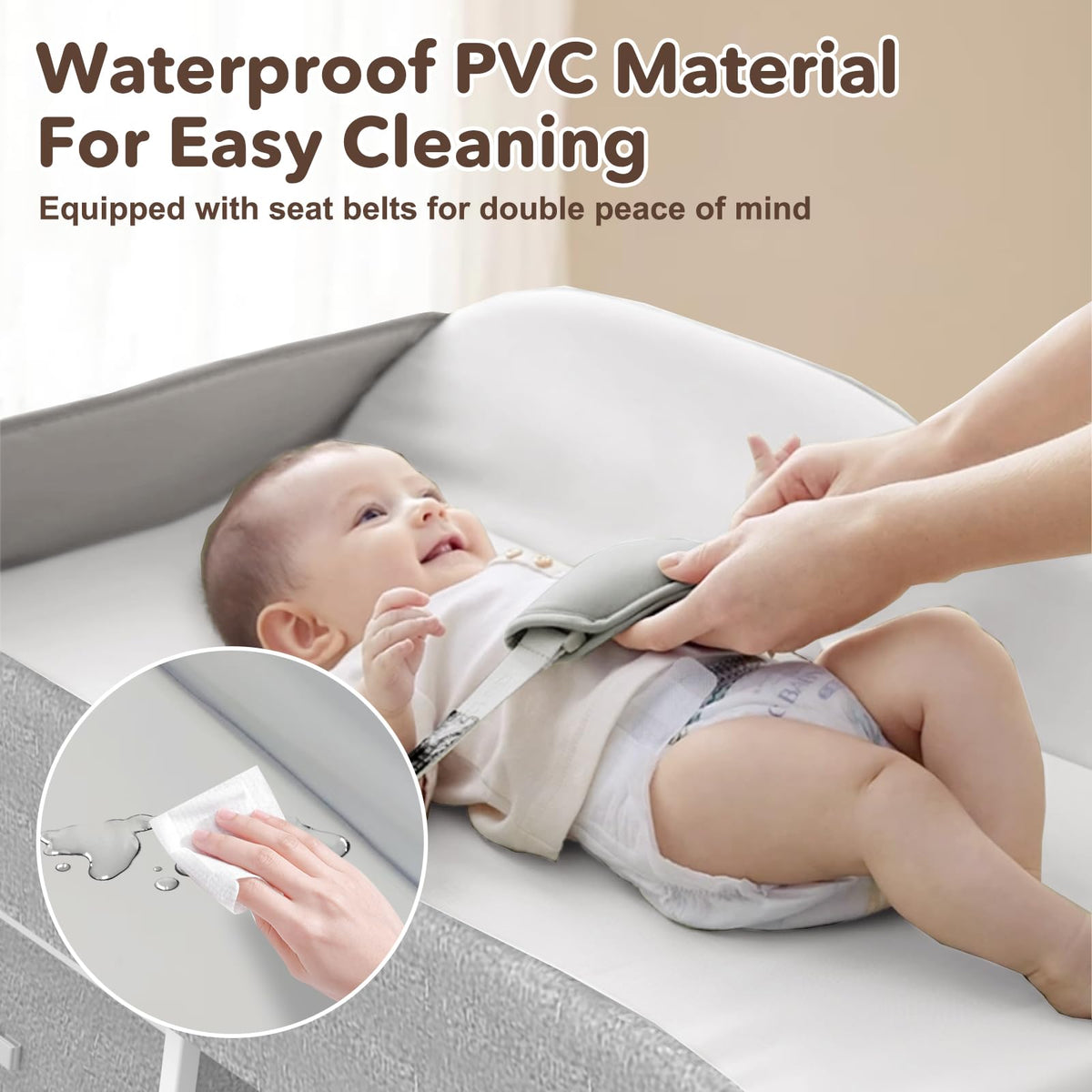 Portable Baby Changing Table with 3 Storage Baskets P317907