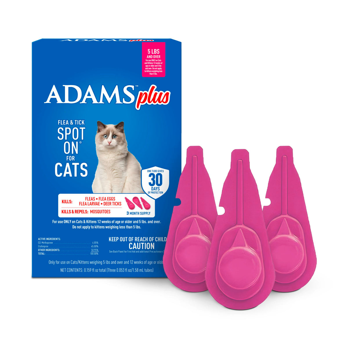 Flea and Tick Prevention Spot On for Cats 3 Pack R10274