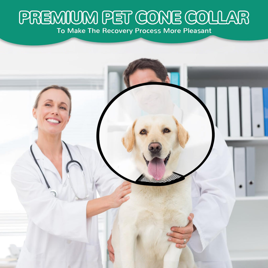 Soft Dog Cone Collar, 3 PCS Adjustable Flexible Plastic E-Collar V113