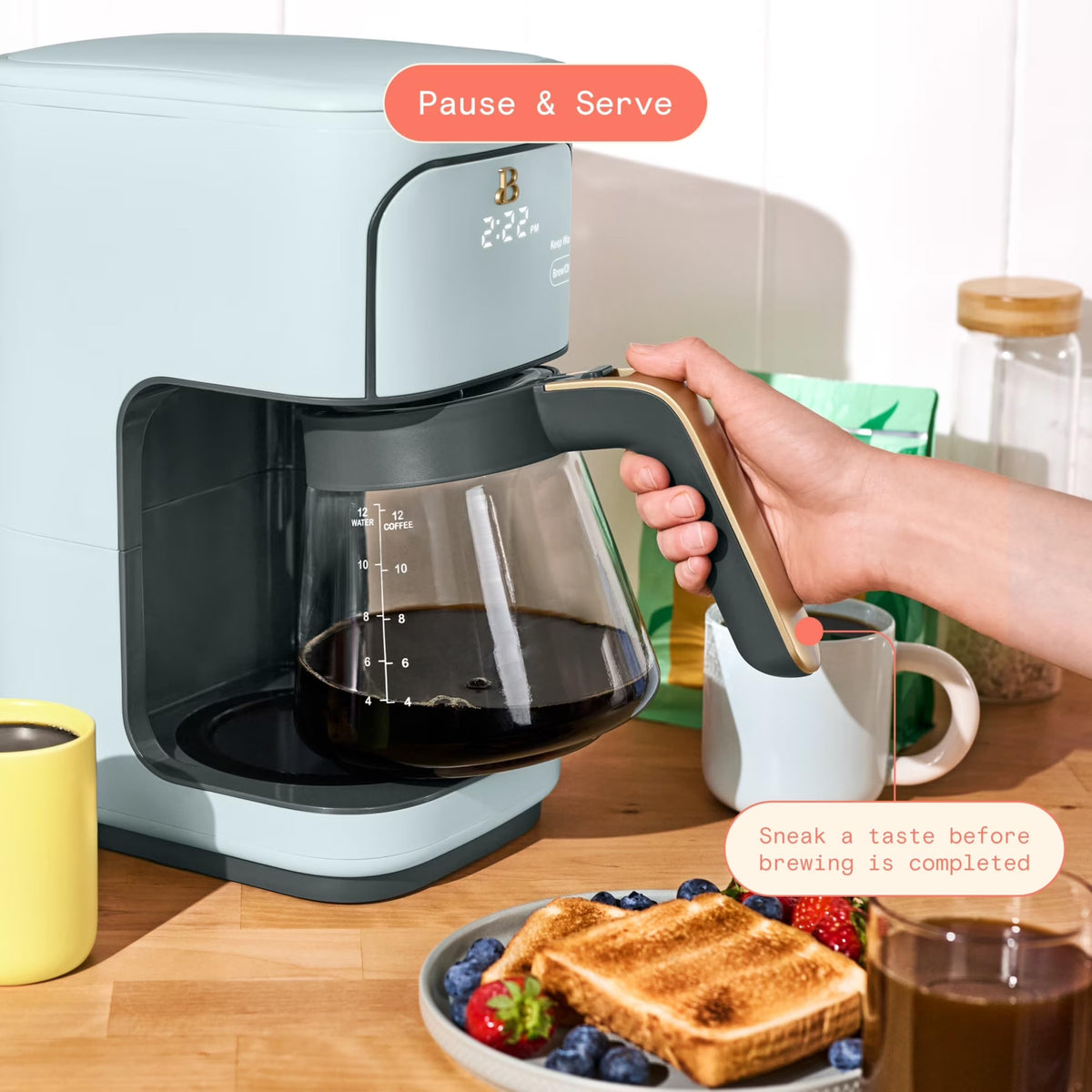 12-Cup Programmable Coffee Maker with Glass Carafe G833712
