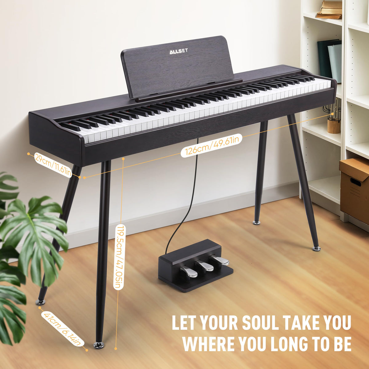 88 Key Weighted Hammer Action Digital Piano with 3-Pedal H737983
