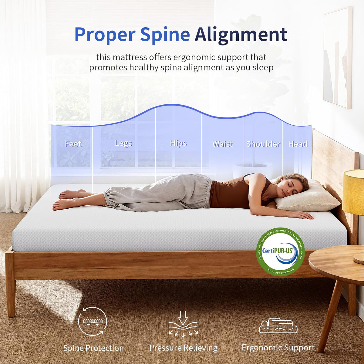 6 Inch Twin Gel Memory Foam Mattress H99535